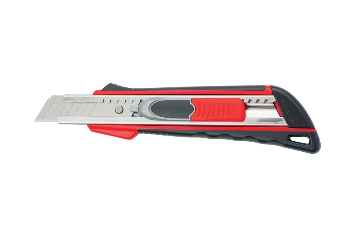  Нож Matrix 78936 с выдвижным лезвием Quick Blade 18 мм, металлическая направляющая, двойн. фиксатор